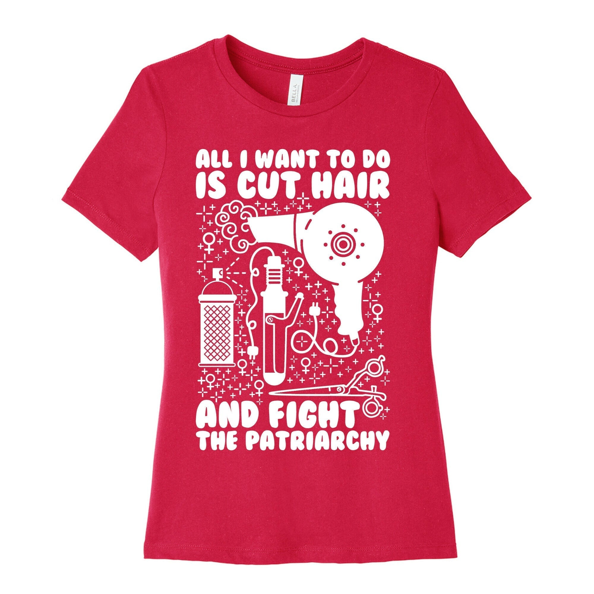 All I Want to Do is Cut Hair and Fight the Patriarchy Women's Cotton Tee Hoodie, Sweatshirt | CoreVibeTees.com (Image 2)