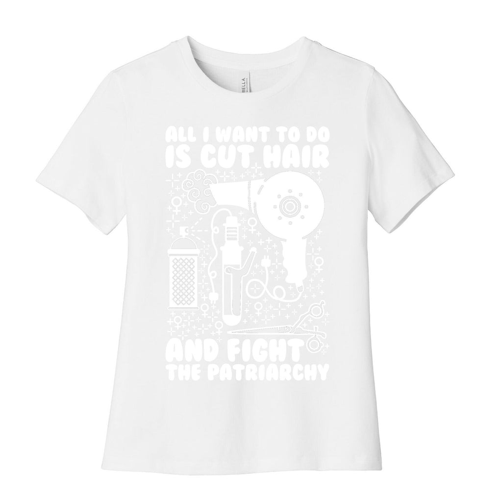 All I Want to Do is Cut Hair and Fight the Patriarchy Women's Cotton Tee Hoodie, Sweatshirt | CoreVibeTees.com (Image 4)