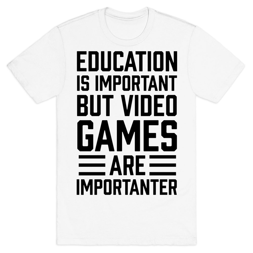 Education Is Important But Video Games Are Importanter T-Shirt Hoodie, Sweatshirt | CoreVibeTees.com (Image 2)