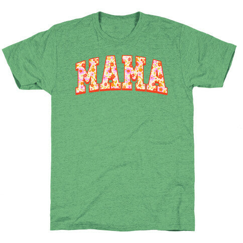 Floral Mama Text Unisex Triblend Tee Hoodie, Sweatshirt | CoreVibeTees.com (Image 2)