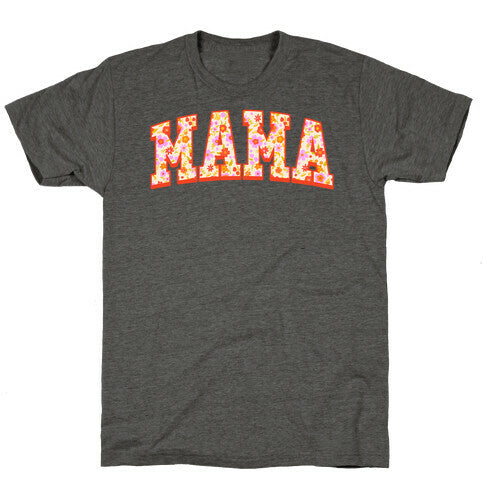 Floral Mama Text Unisex Triblend Tee Hoodie, Sweatshirt | CoreVibeTees.com (Image 1)