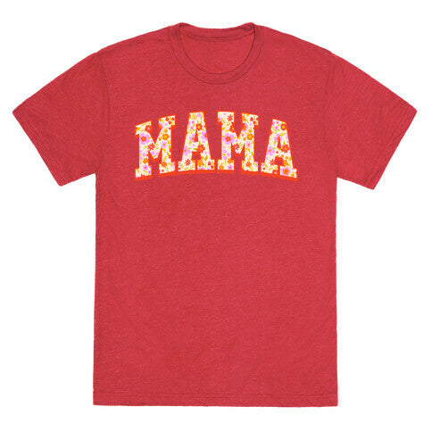Floral Mama Text Unisex Triblend Tee Hoodie, Sweatshirt | CoreVibeTees.com (Image 3)