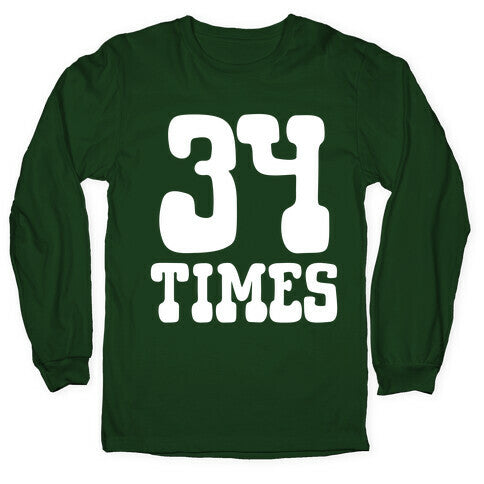 34 Times Trump Convicted Longsleeve Tee Hoodie, Sweatshirt | CoreVibeTees.com (Image 4)