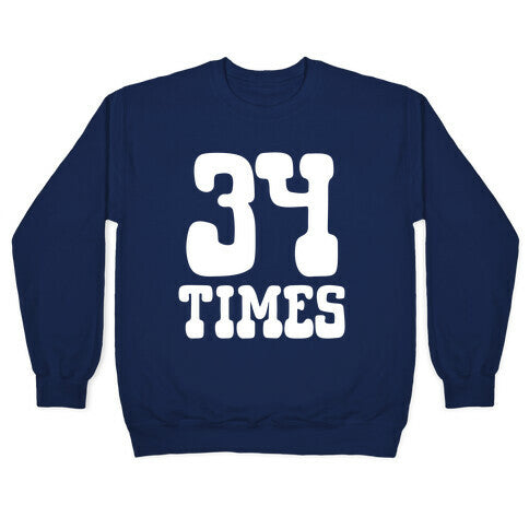 34 Times Trump Convicted Crewneck Sweatshirt T-Shirts, Hoodie | CoreVibeTees.com (Image 4)