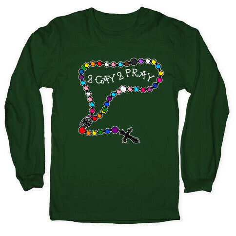 2 Gay 2 Pray Longsleeve Tee Style001 Hoodie, Sweatshirt | CoreVibeTees.com (Image 4)