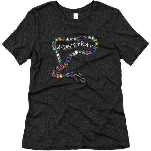 2 Gay 2 Pray Womens Triblend Tee Style001 Hoodie, Sweatshirt | CoreVibeTees.com (Image 1)