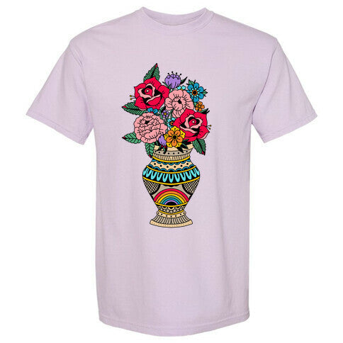 American Traditional Pride Bouquet Tattoo Style Comfort Colors Heavyweight Tee Hoodie, Sweatshirt (Image 4)
