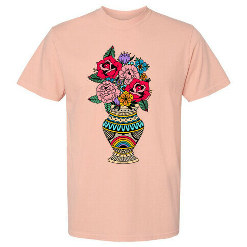 American Traditional Pride Bouquet Tattoo Style Comfort Colors Heavyweight Tee Hoodie, Sweatshirt (Image 5)