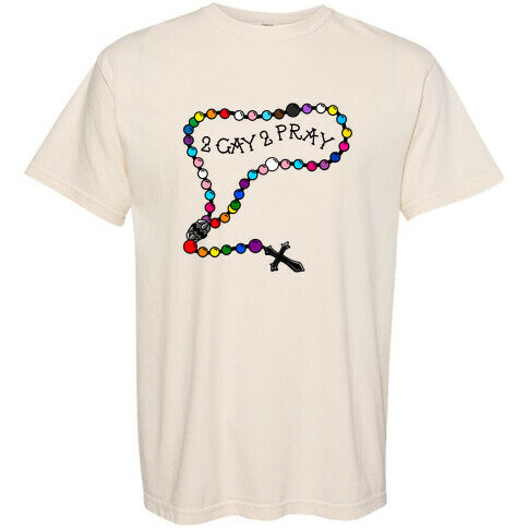 2 Gay 2 Pray Comfort Colors Heavyweight Tee Hoodie, Sweatshirt | CoreVibeTees.com (Image 3)