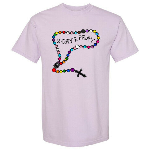 2 Gay 2 Pray Comfort Colors Heavyweight Tee Hoodie, Sweatshirt | CoreVibeTees.com (Image 4)