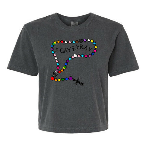 2 Gay 2 Pray Women's Comfort Colors Heavyweight Boxy Tee Hoodie, Sweatshirt | CoreVibeTees.com (Image 5)
