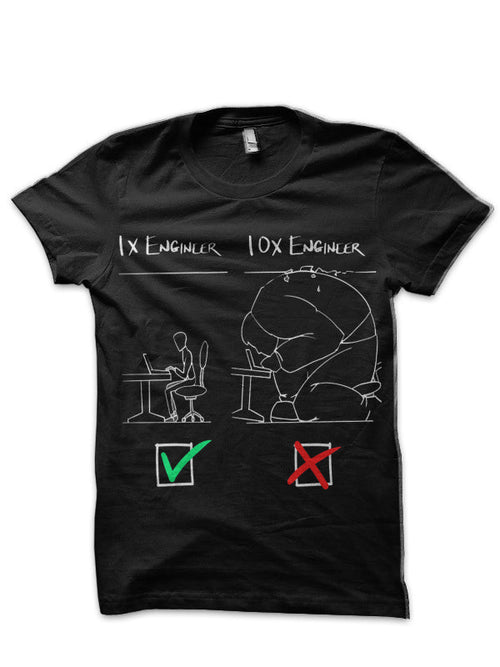 1x vs 10x Engineers-Programming T-Shirt Hoodie, Sweatshirt | CoreVibeTees.com