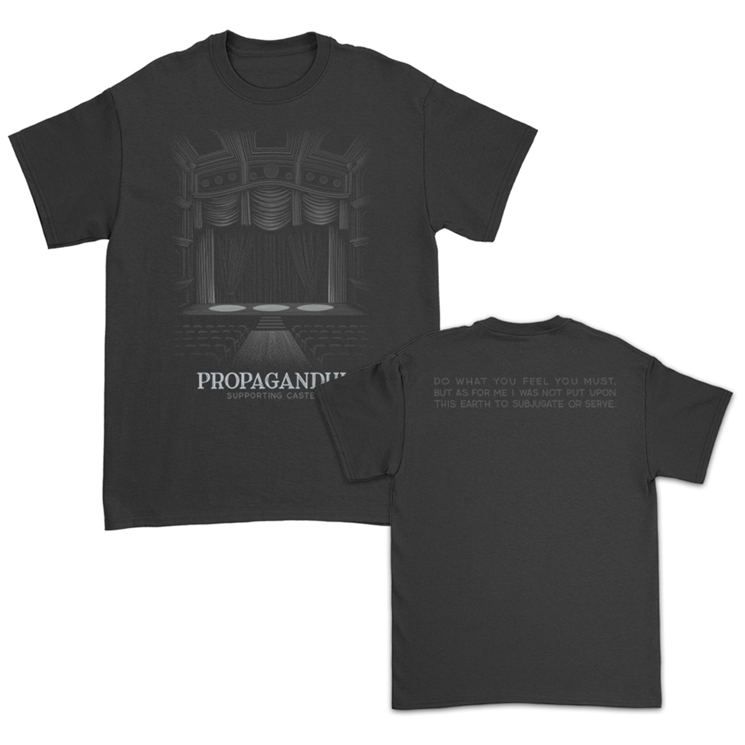 Supporting Caste Stage T-Shirt (Black) Hoodie, Sweatshirt | CoreVibeTees.com