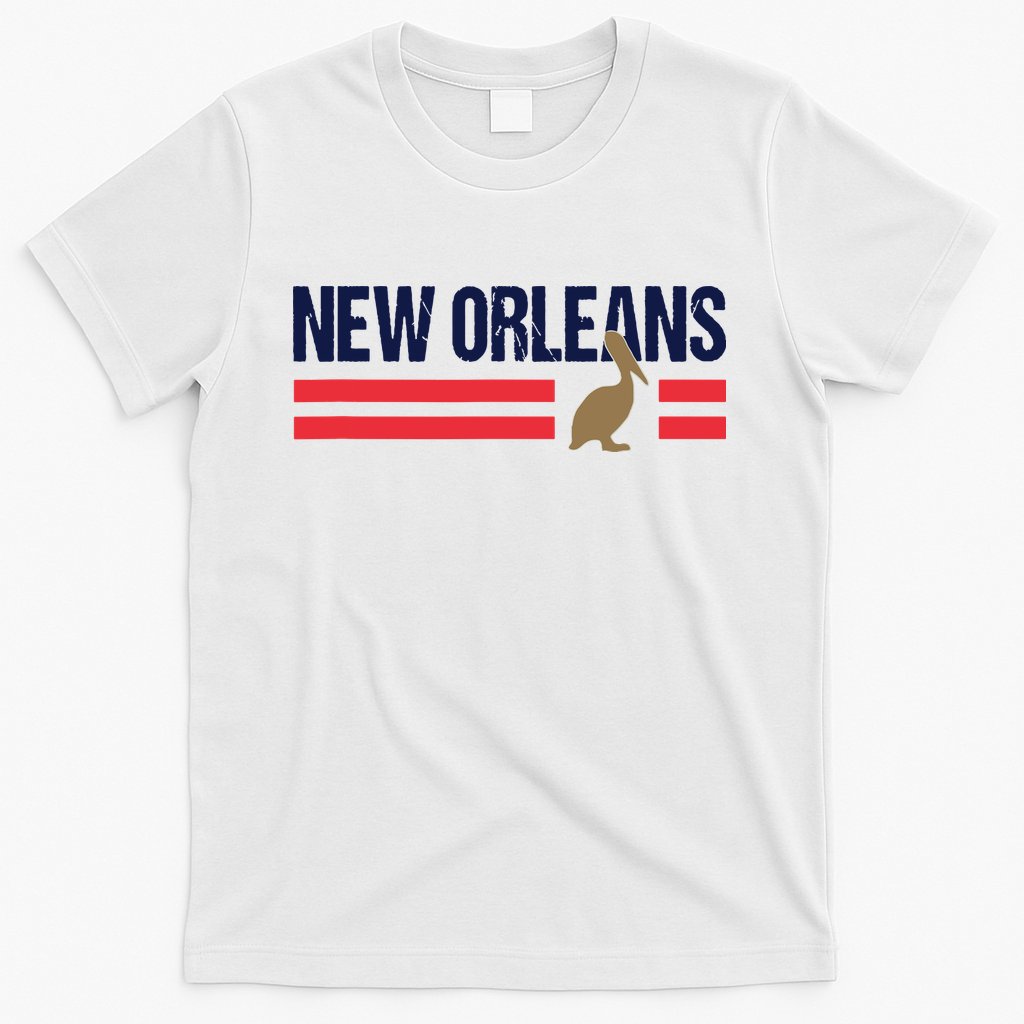 Pelican Retro Stripes New Orleans Vintage New Orleans Local T-Shirt Hoodie, Sweatshirt | CoreVibeTees.com