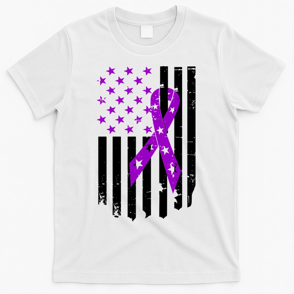Purple Ribbon US Flag Epileptic Epilepsy Awareness Month T-Shirt Hoodie, Sweatshirt | CoreVibeTees.com