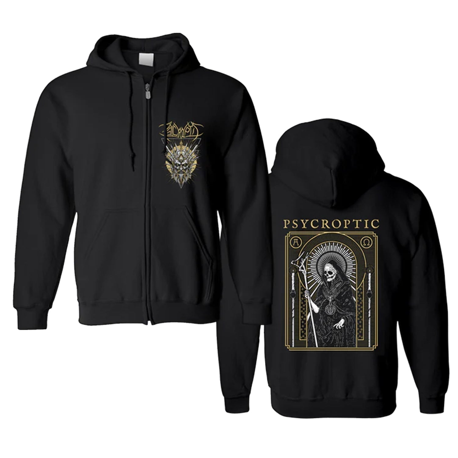 Tarot Death Zip Up Hoodie (Black) T-Shirts, Sweatshirt | CoreVibeTees.com