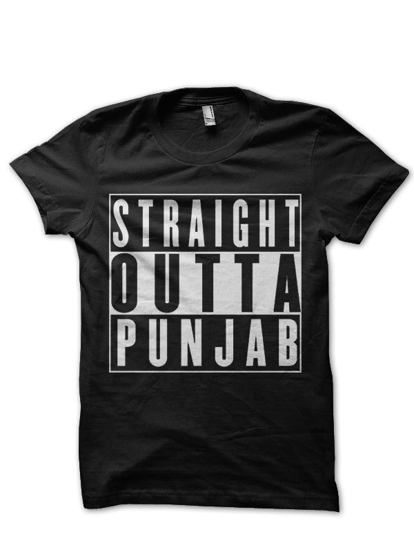 Straight Outta Punjab Black T-Shirt Hoodie, Sweatshirt | CoreVibeTees.com
