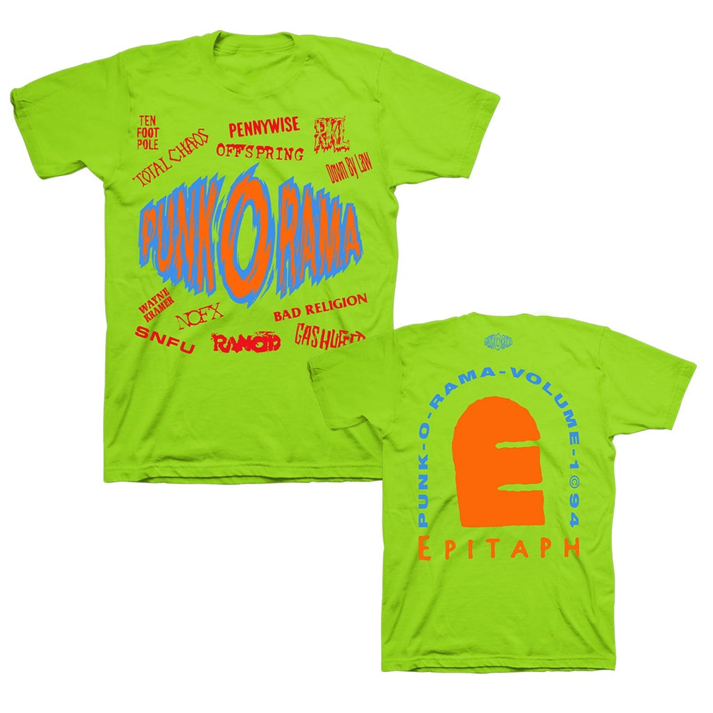 Punk O Rama Album Cover Tee (Lime Green) Hoodie, Sweatshirt | CoreVibeTees.com (Image 3)