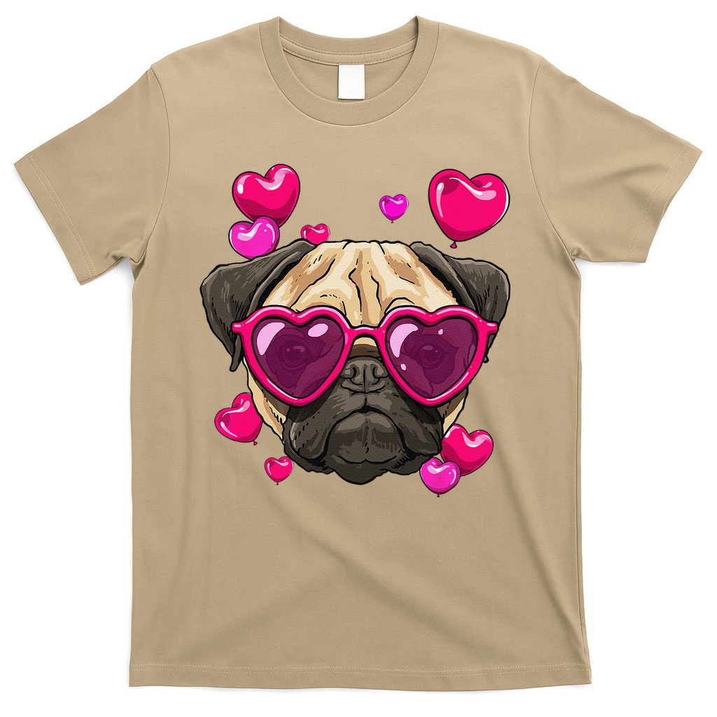 Pug Valentines Day Heart Pug Dog Lover T-Shirt Hoodie, Sweatshirt | CoreVibeTees.com
