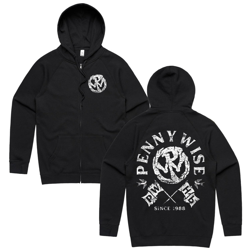 Flag Zip Up Hoodie (Black) T-Shirts, Sweatshirt | CoreVibeTees.com (Image 1)