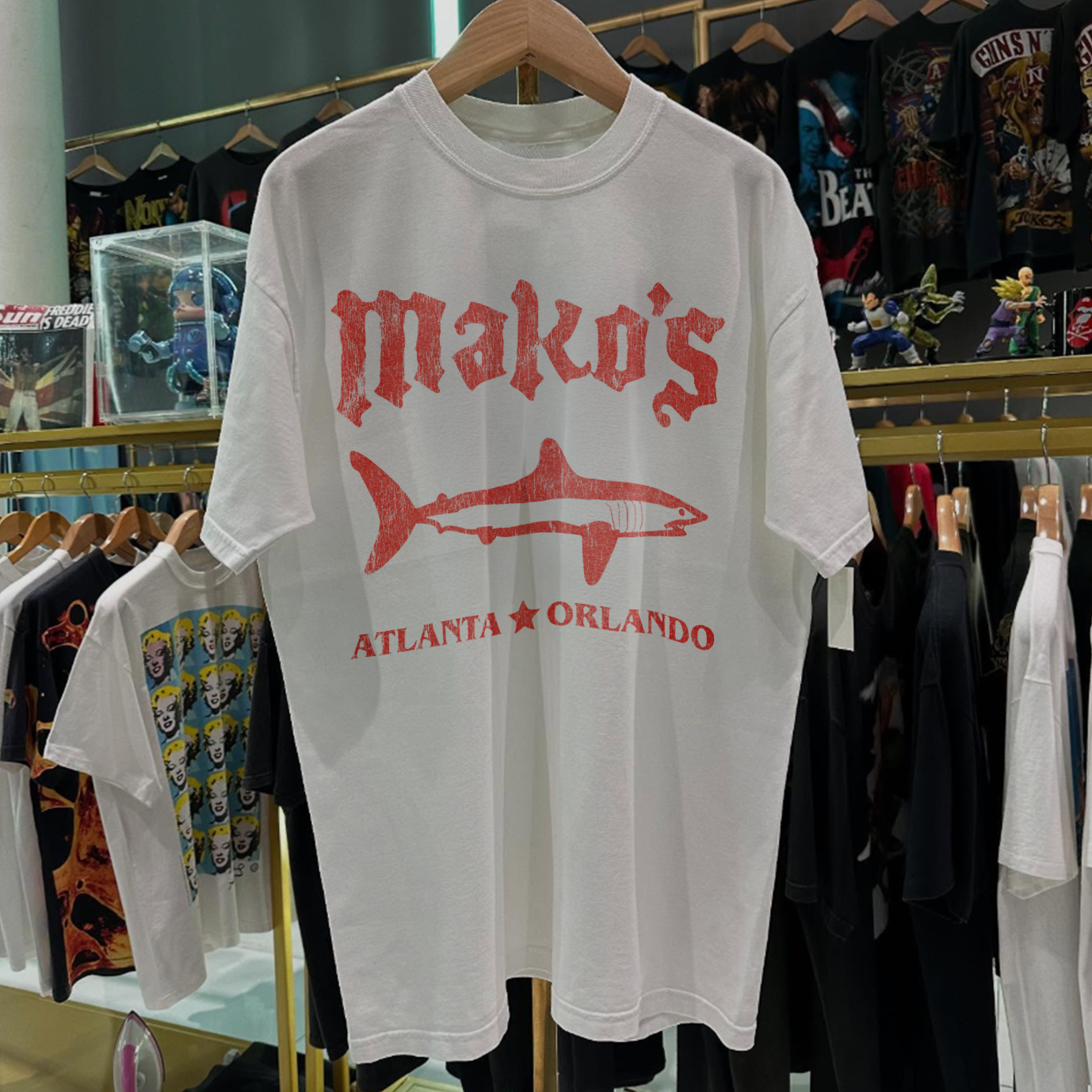MAKO'S ATLANTA - ORLANDO RARE WASHED WHITE TSHIRT Hoodie, Sweatshirt | CoreVibeTees.com (Image 1)