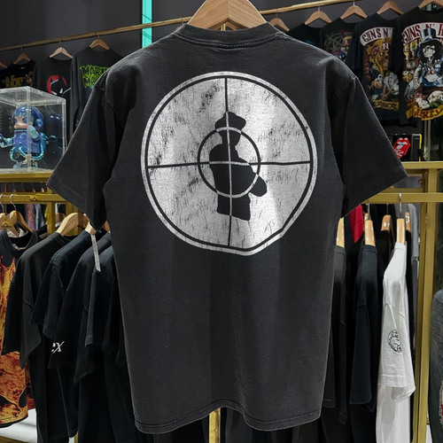 1991 PUBLIC ENEMY CROSSHAIR RARE WASHED BLACK T-SHIRT Hoodie, Sweatshirt | CoreVibeTees.com (Image 2)