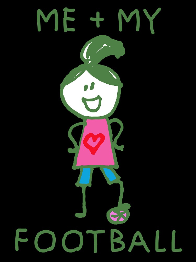 Stick Peeps ME + MY FOOTBALL (girl) kids kid children child active by SolidEarthArt