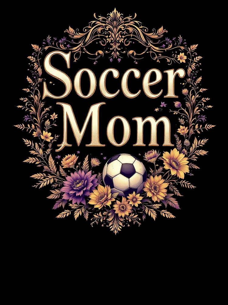 Delicate Floral Soccer Mom Wreath | Elegant Sports Fan Art by TheGaliyaStudio