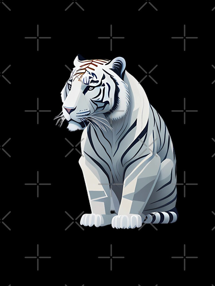 White Tiger in Aesthetic Realistic Style by MinimalistHaven