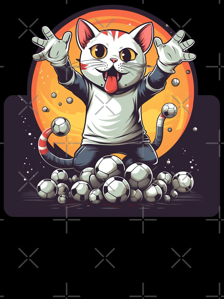 Cat Goalkeeper Funny Gift For Kids by Chmielayka