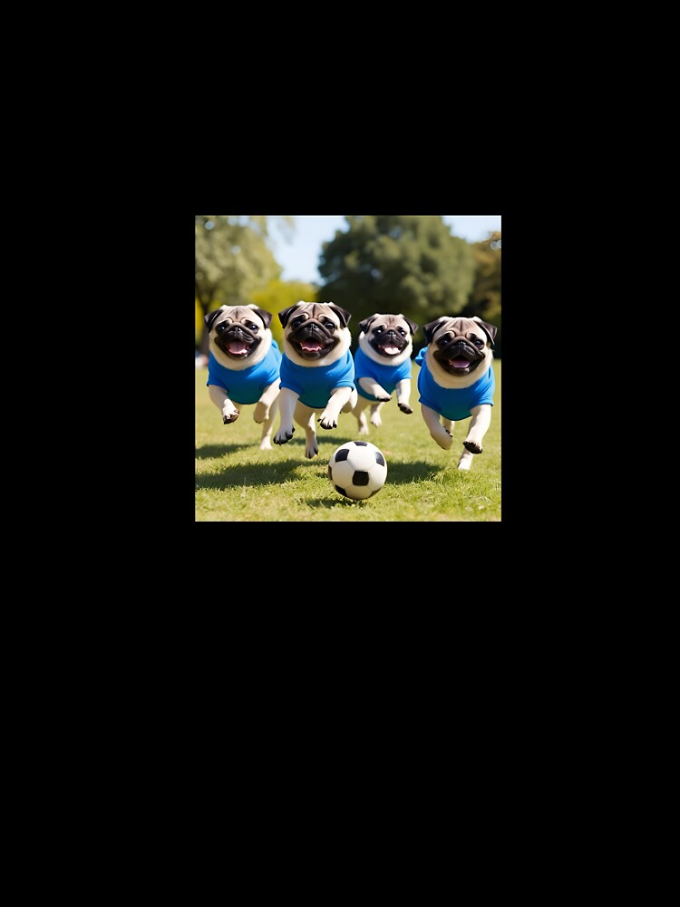 Pugs love football too! Soccer and Dog Lovers - Chelsea, Everton, Leicester City, Ipswich Town - Any dog, any colour by Humour House Designs