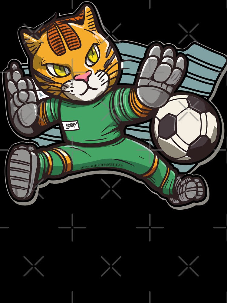 cat football golkeeper making a save by M16ka7a