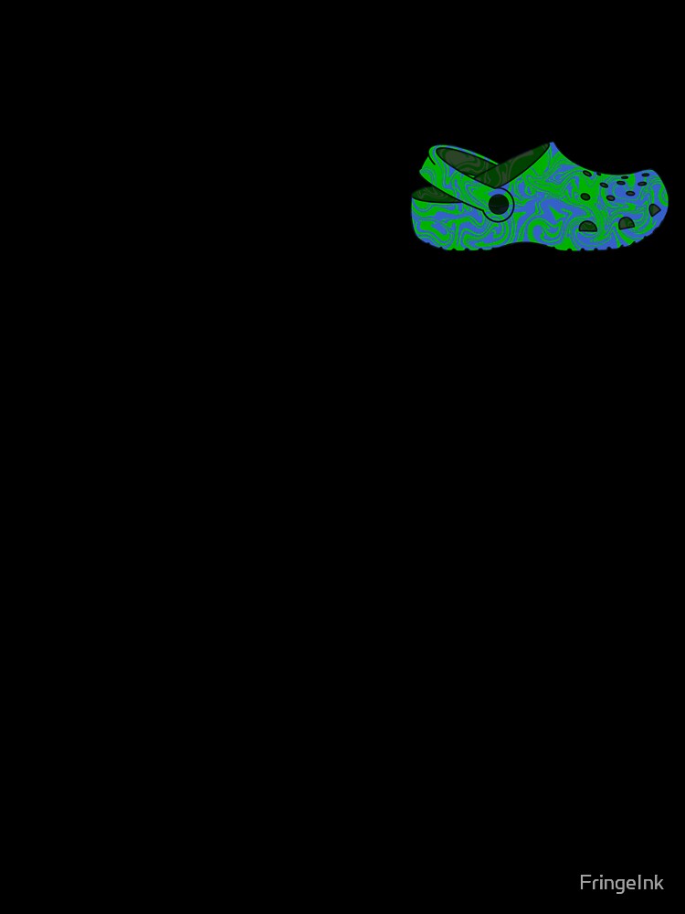 Croc Life Tie Dye Blue Green by FringeInk