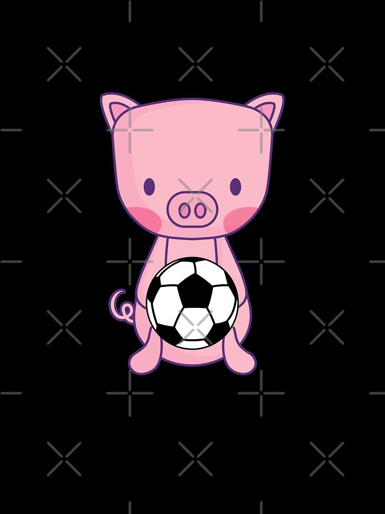Cute Pig holding soccer ball by ijdesigns