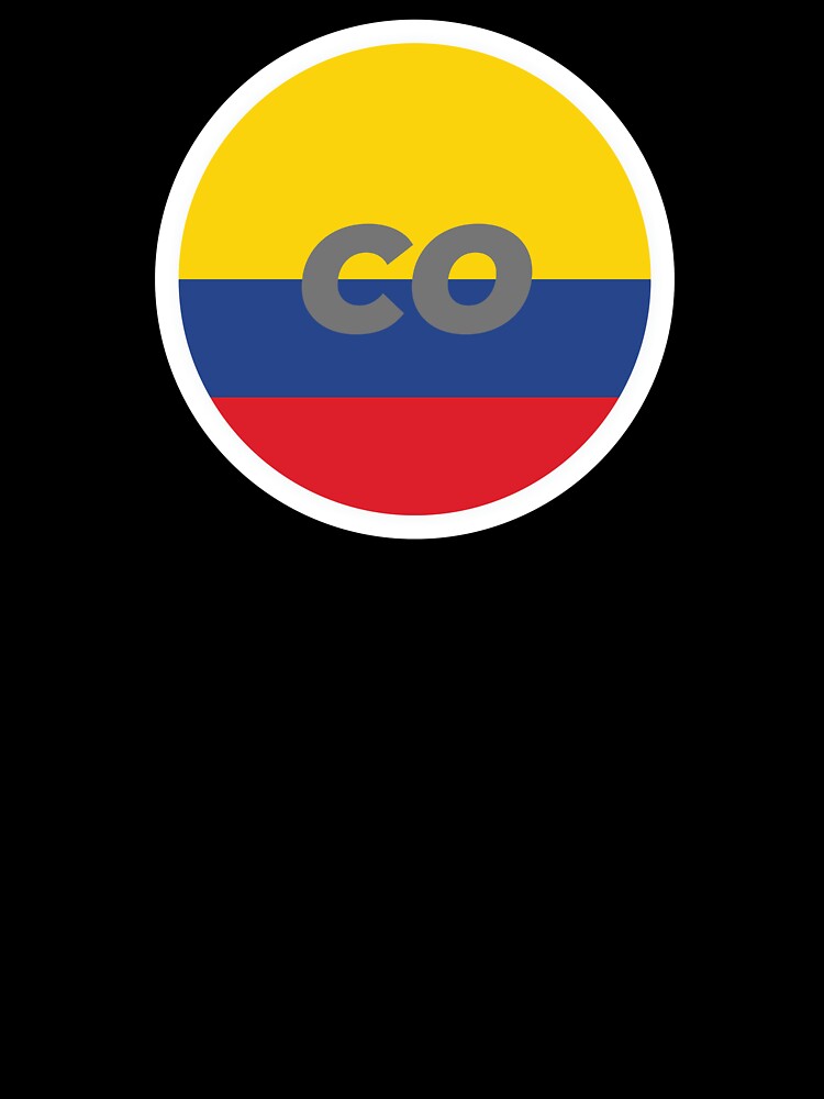 Colombia | Round Flag With Country Code by CarlosAlberto