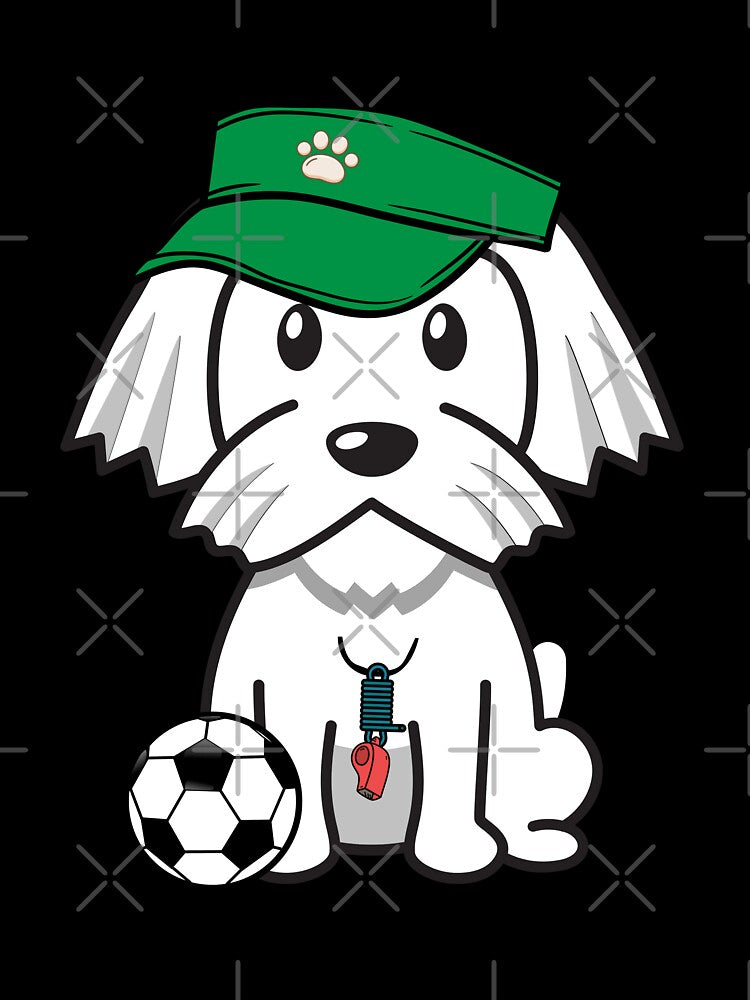 Soccer Player White dog by Pet Station