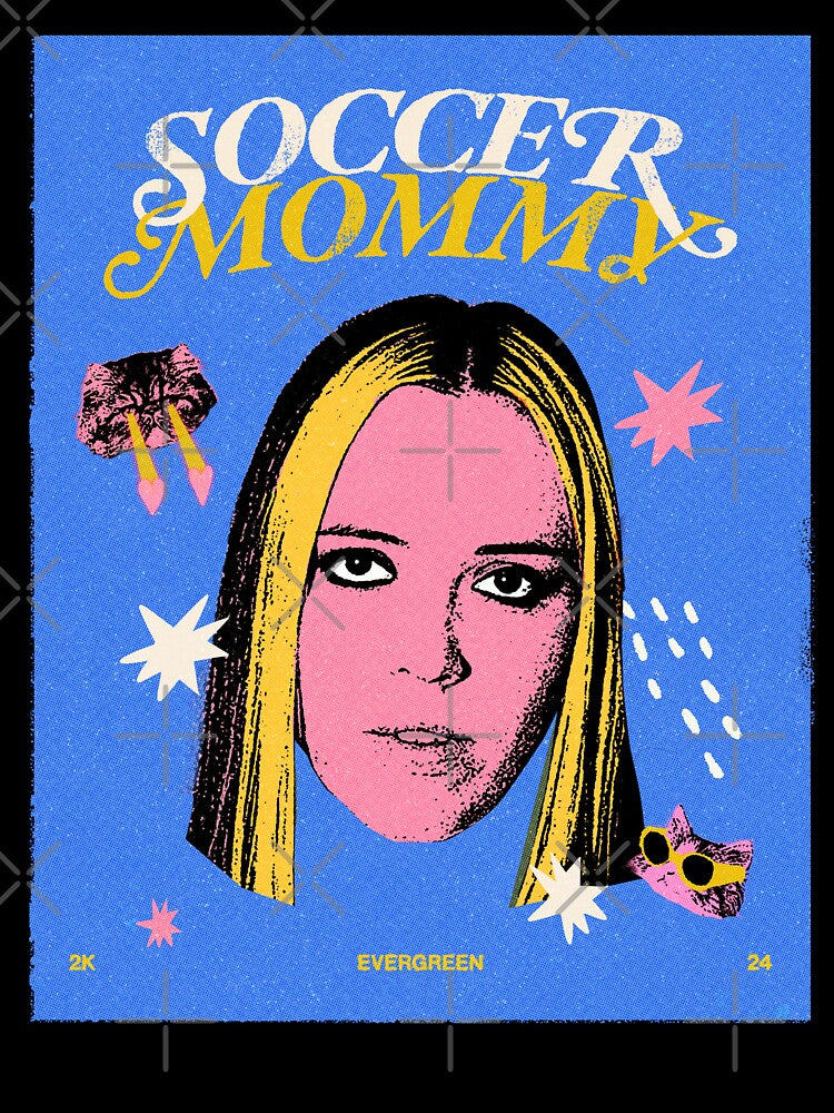 Soccer Mommy Halftone Laser Cats Portrait — Indie Dream Pop Fan Art Tee by Miaou Studio