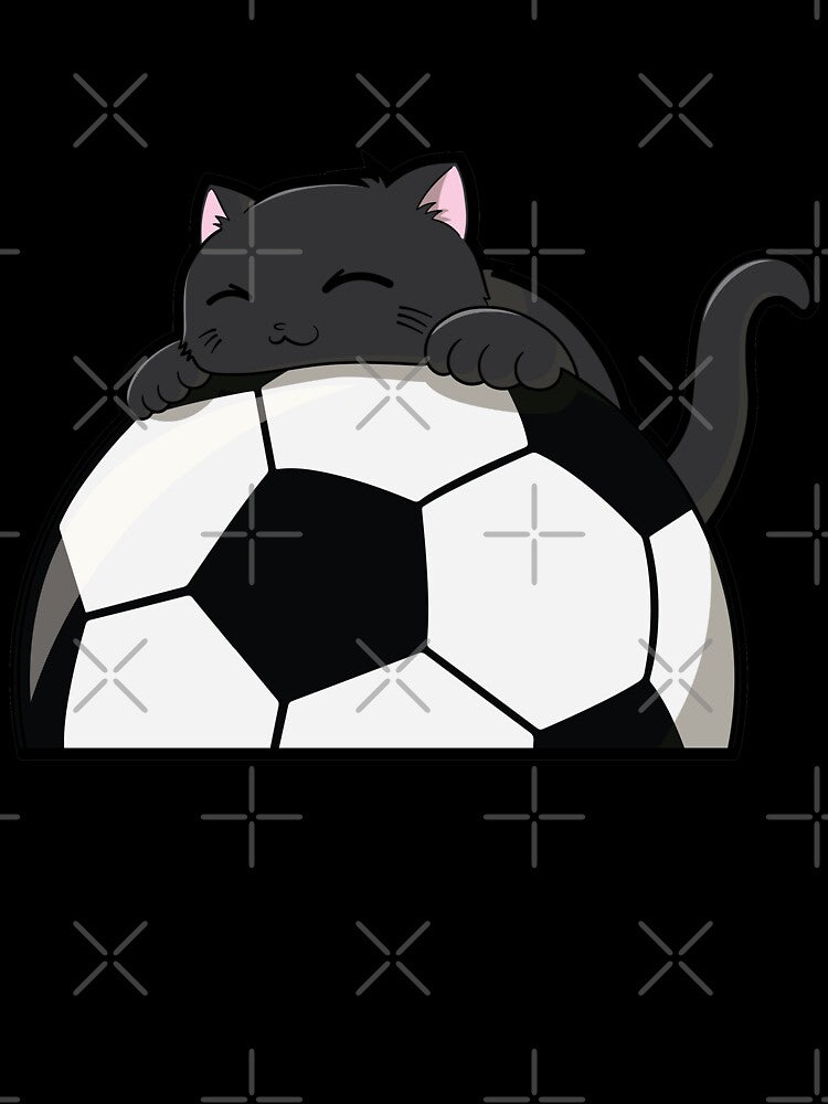 Cute Cat Hugging A Soccer Ball by kittengallery