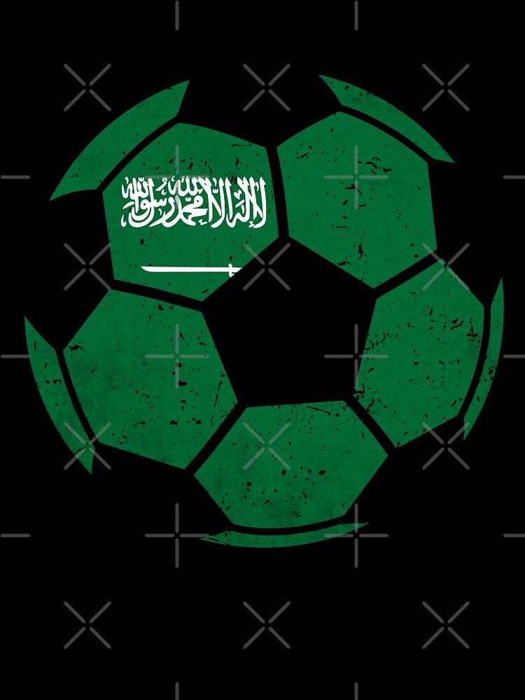 Saudi Arabia Soccer Ball Flag Jersey Saudi Football Fan by EIMgraphic