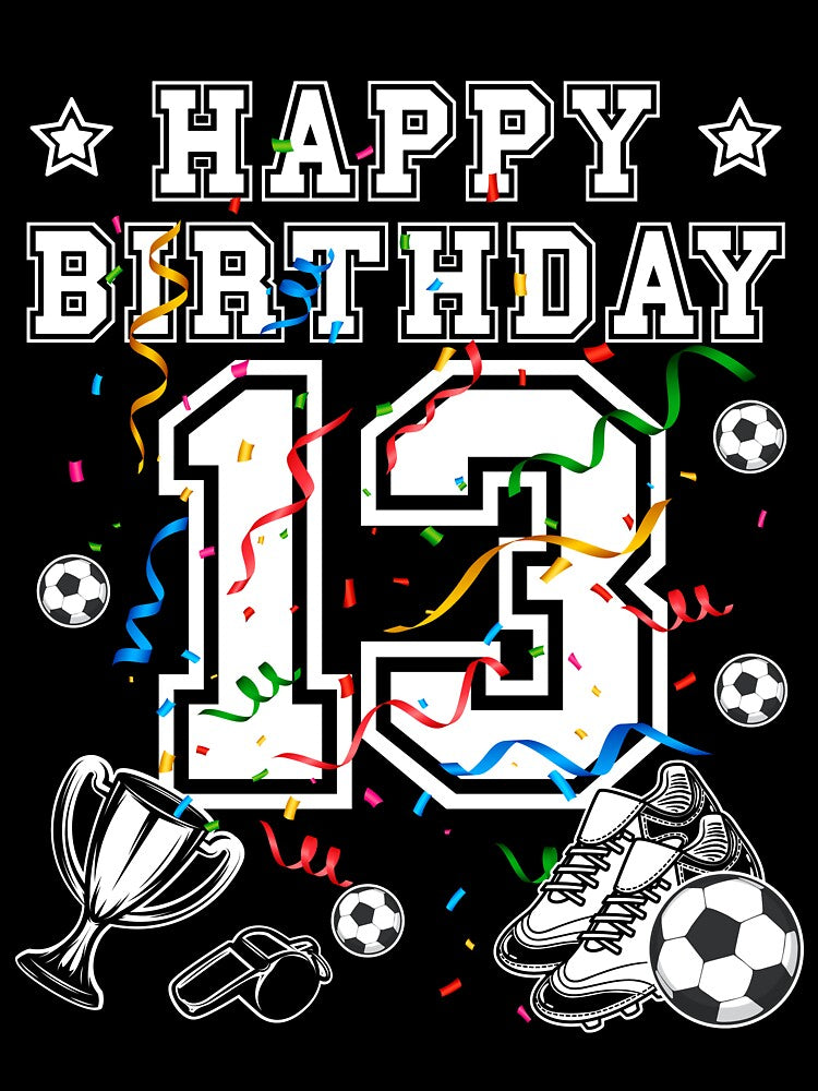 Soccer Birthday 13 Years Soccer jersey Soccer ball by Shirt-Designs
