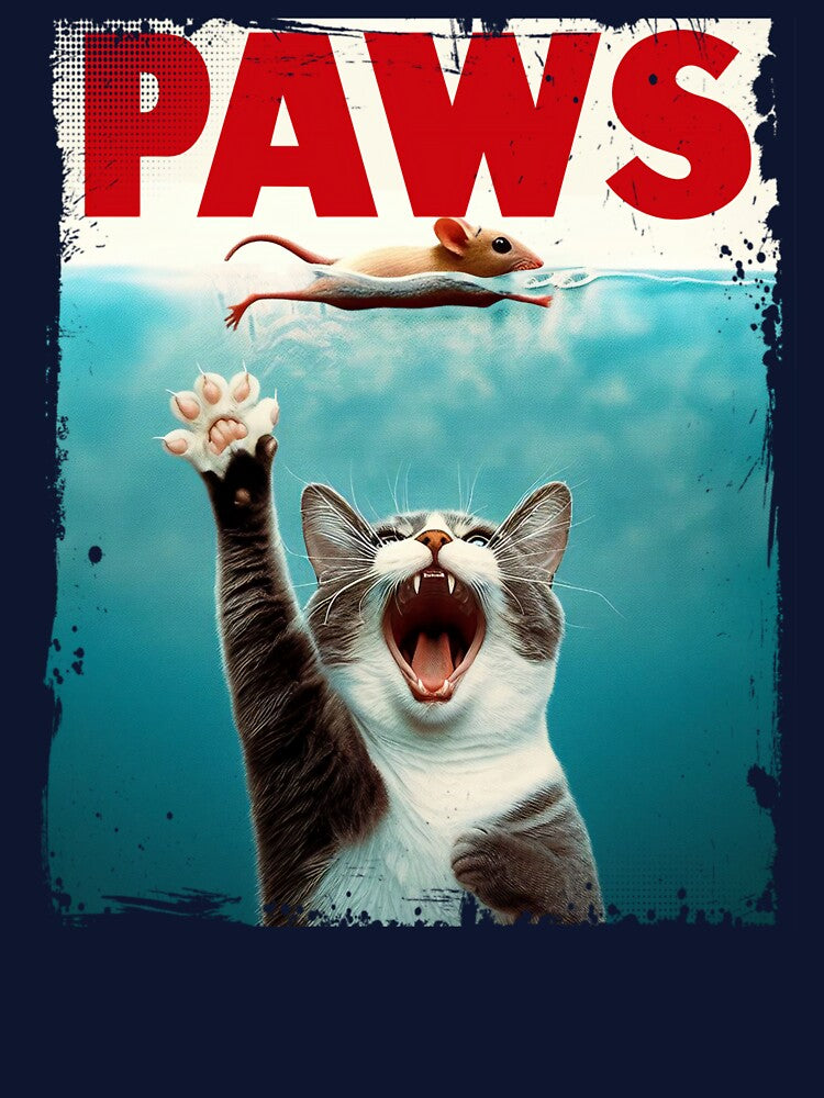 Jaws - Paws, funny cat catching a mouse by Kondi-Art
