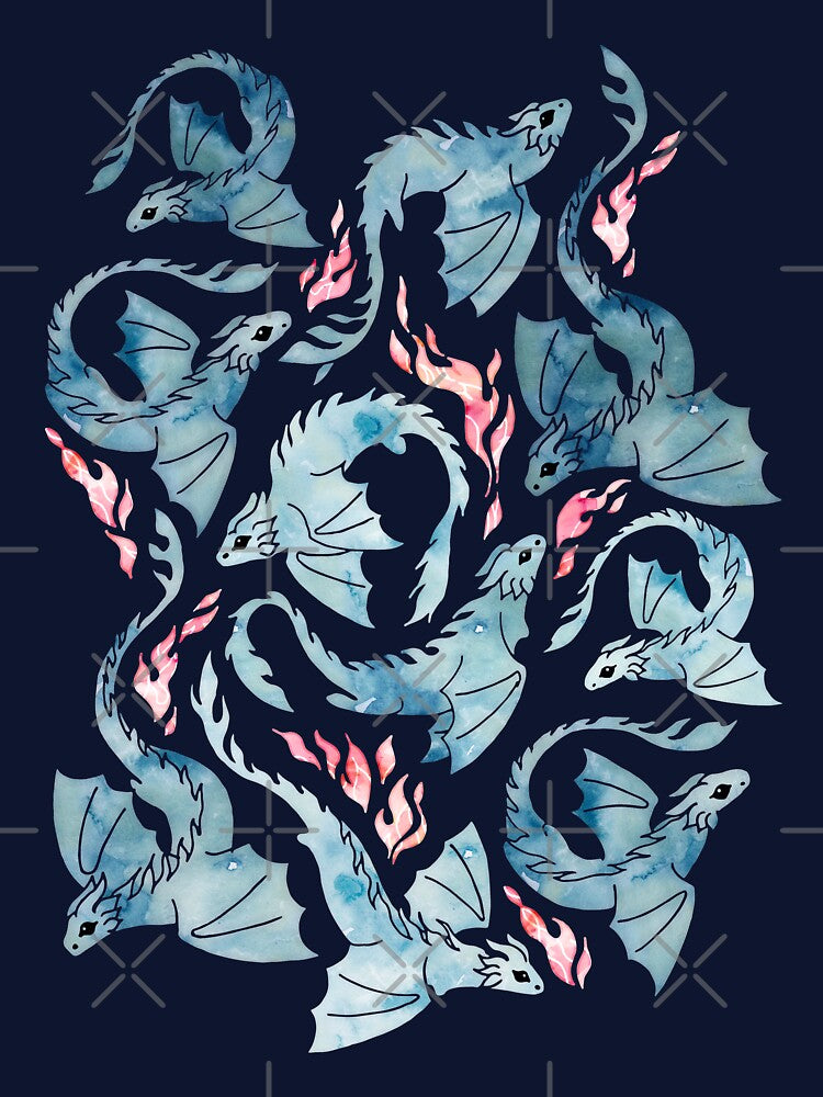 Dragon fire dark blue by adenaJ