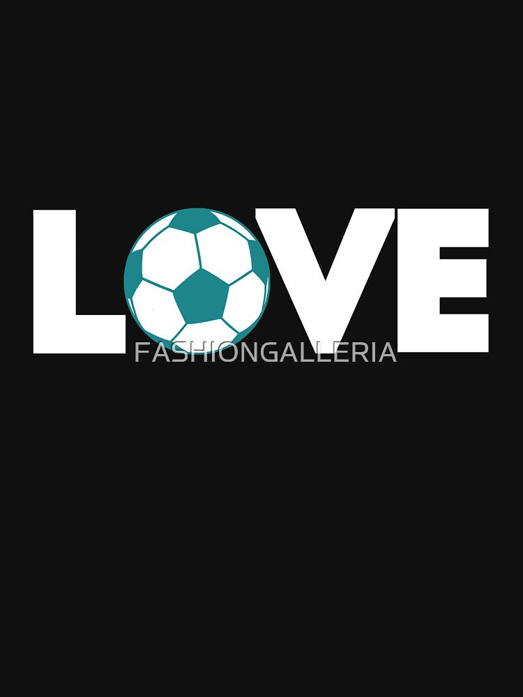 I love Soccer with White text by FASHIONGALLERIA