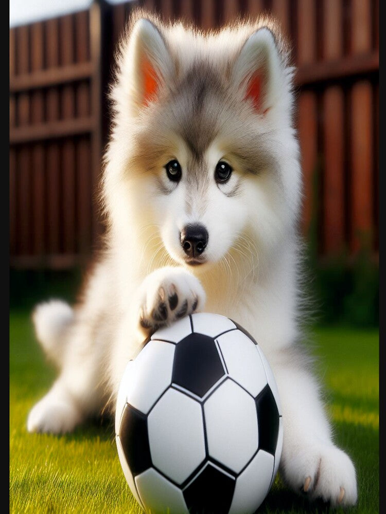 dog playing ball 4 by E.D.CH designs.