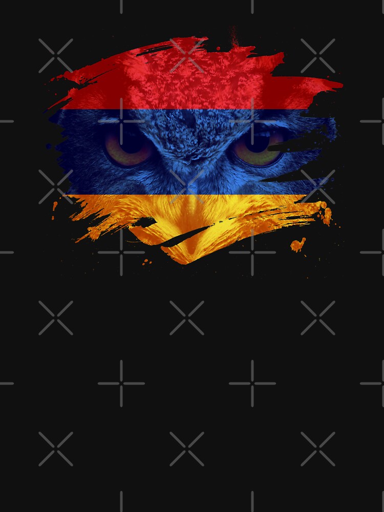 Armenia Flag and Menacing Owl by ockshirts
