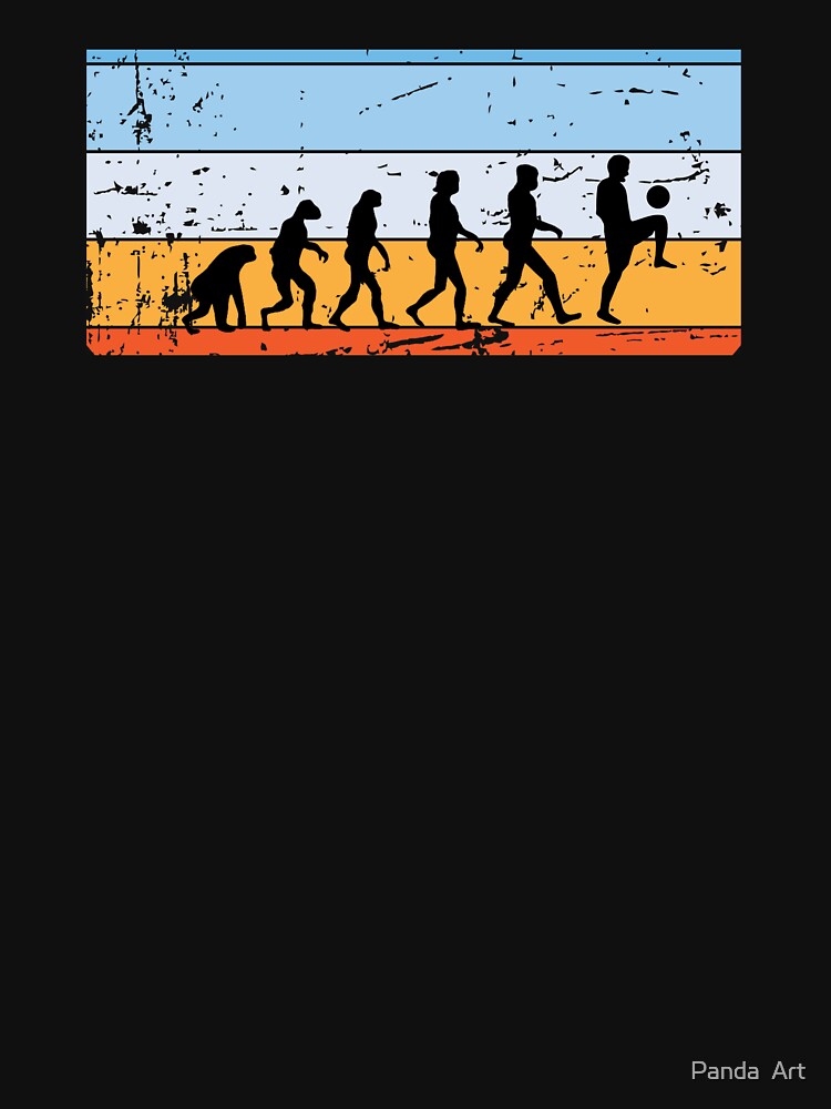 soccer evolution vintage summer retro by Panda  Art