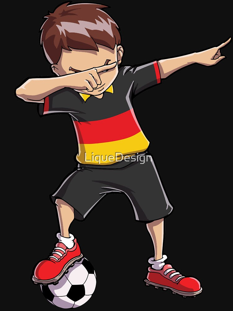 Dabbing Soccer T shirt for Boys German Germany Football Gift by LiqueGifts