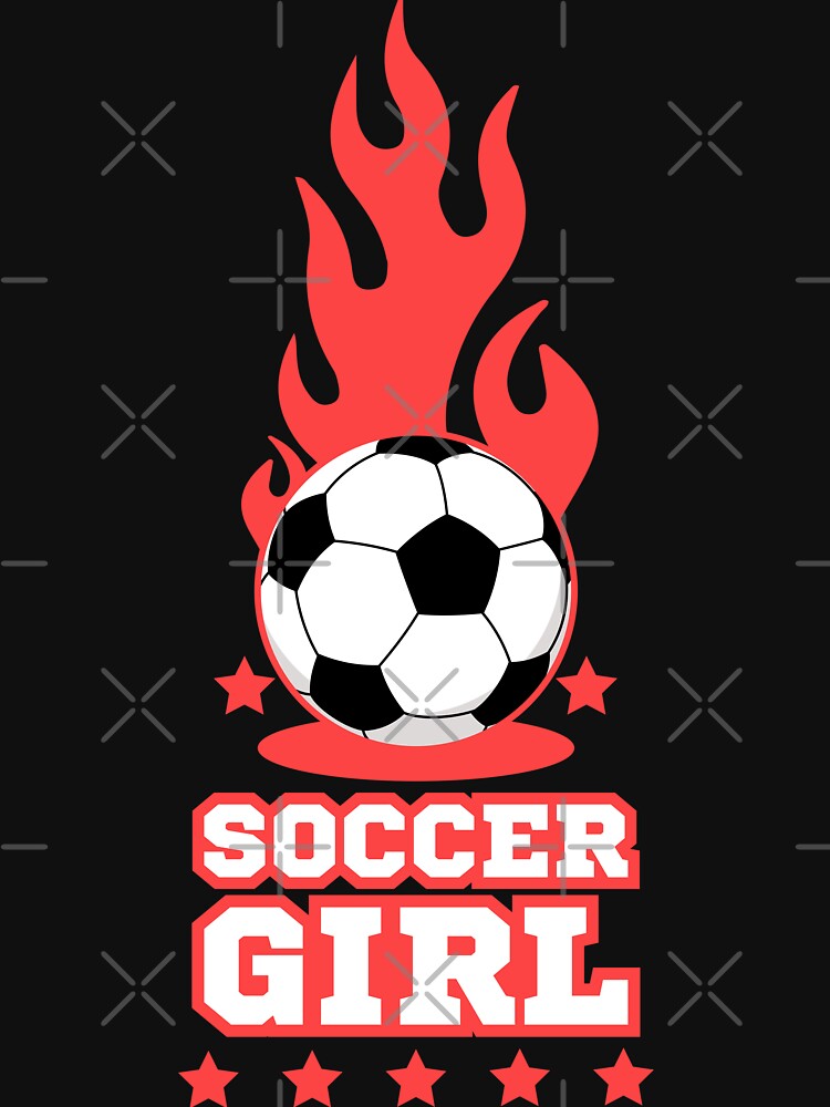 Soccer Girl - Black - Soccer Players Girls by Millusti