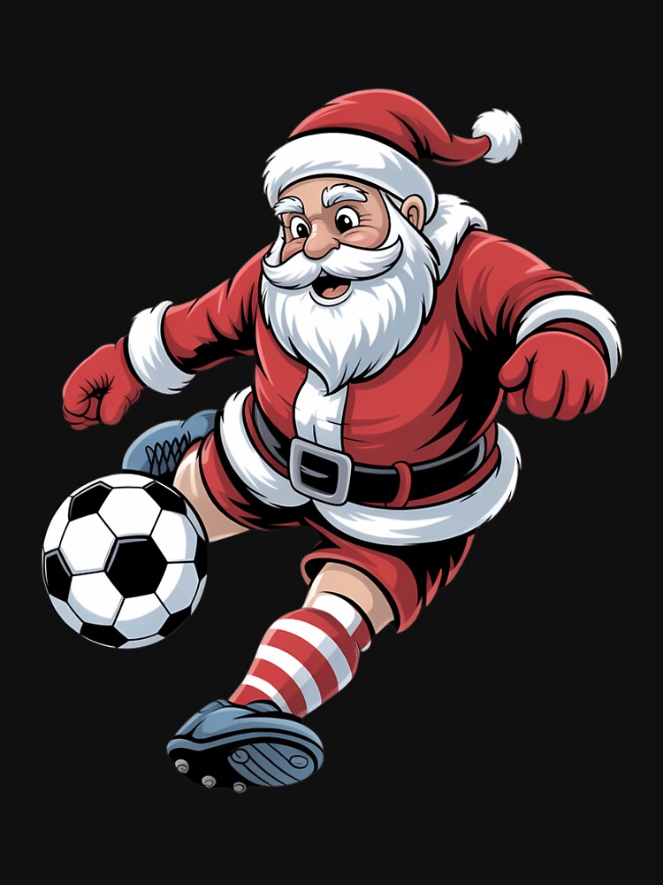 Santa Plays Soccer Christmas Sports Women Men Kids by papertaless