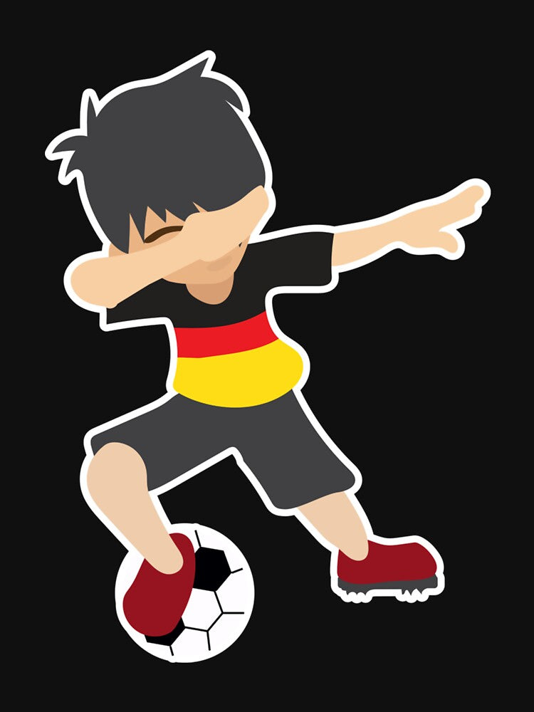 Dabbing Soccer Kid Germany Soccer Lover Gift Idea Sticker by debbieeileenrzp